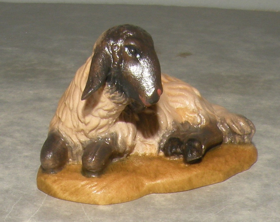 Sheep Lying-Down  black Head ( 21208-S ) ,   Rustic