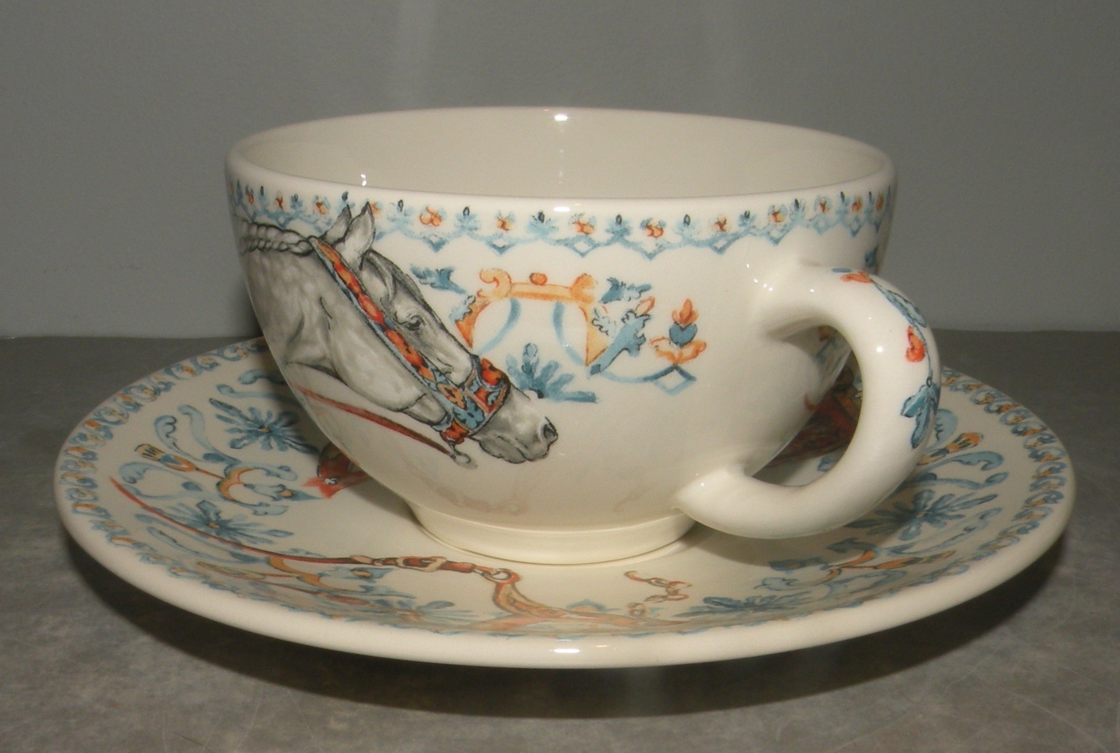 Breakfast Cup & Saucer, Chevaux du Soleil