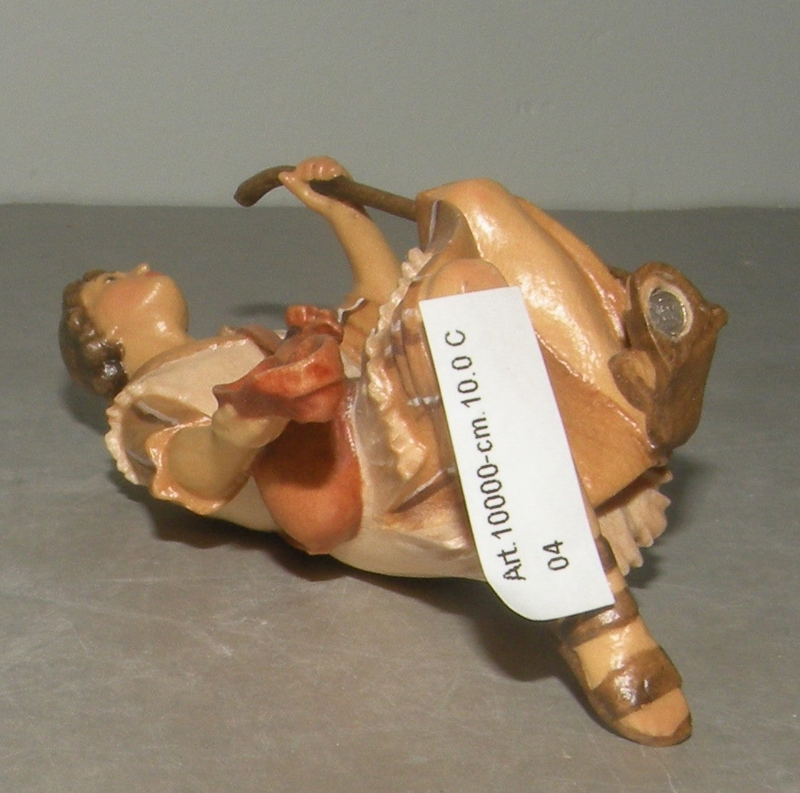 Shepherd kneeling with walking - stick Venetian Nativity