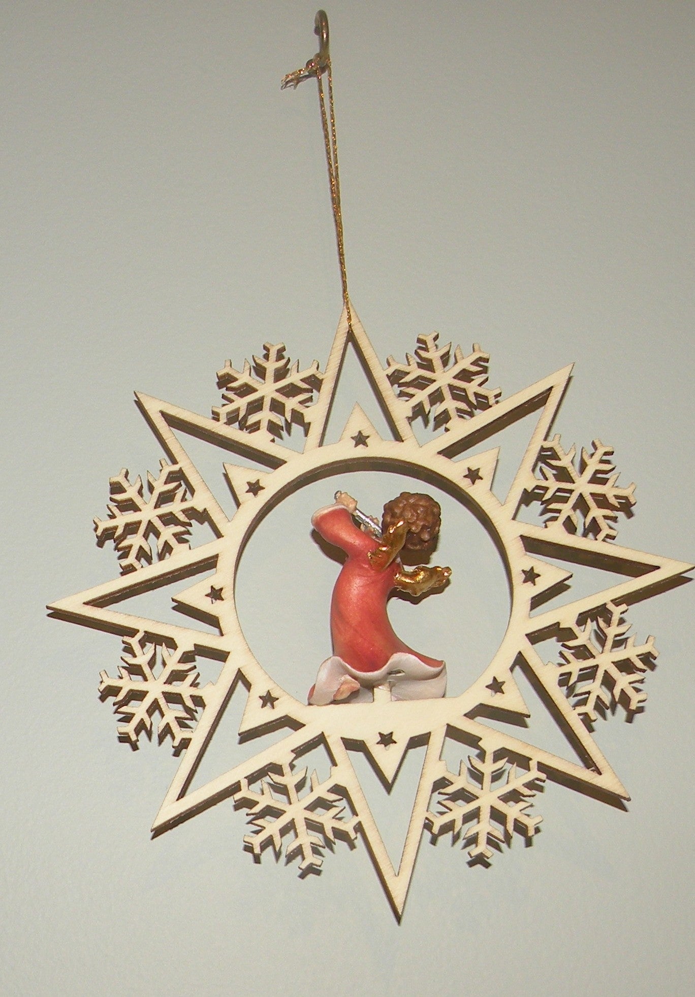 Angel with a Flute on a Star - 08001-A