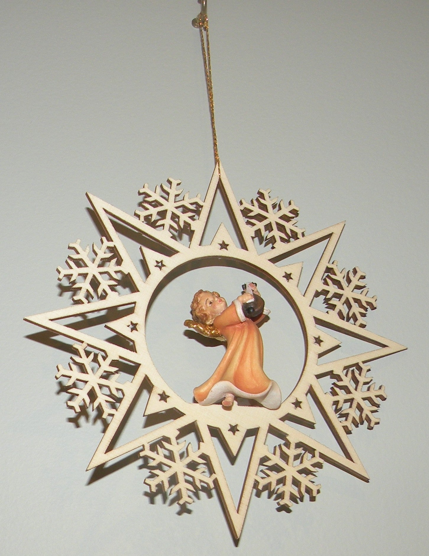Angel with Mandolin on a Star - 08001-B