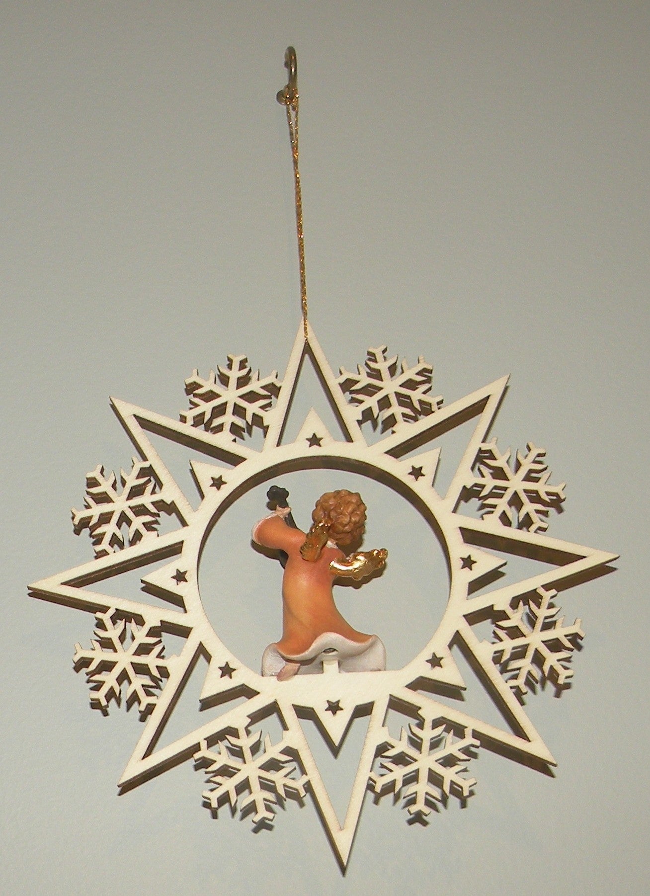 Angel with Mandolin on a Star - 08001-B