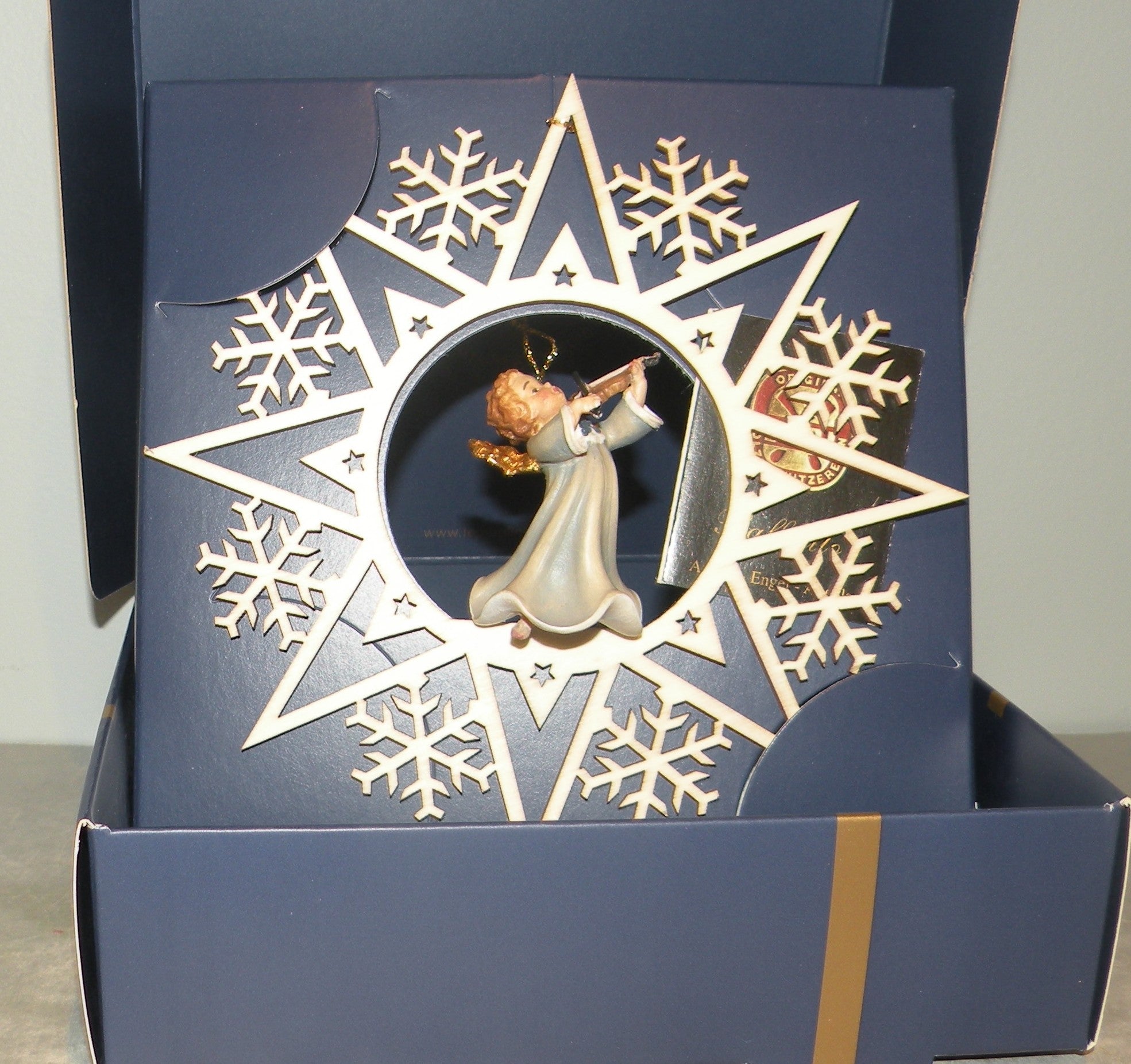 Angel with Violin on a Star - 08001-E