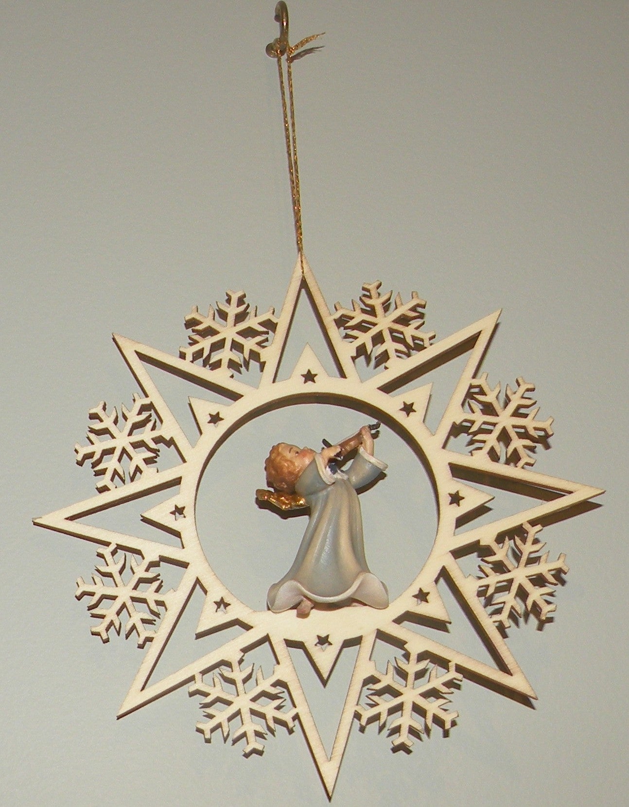 Angel with Violin on a Star - 08001-E
