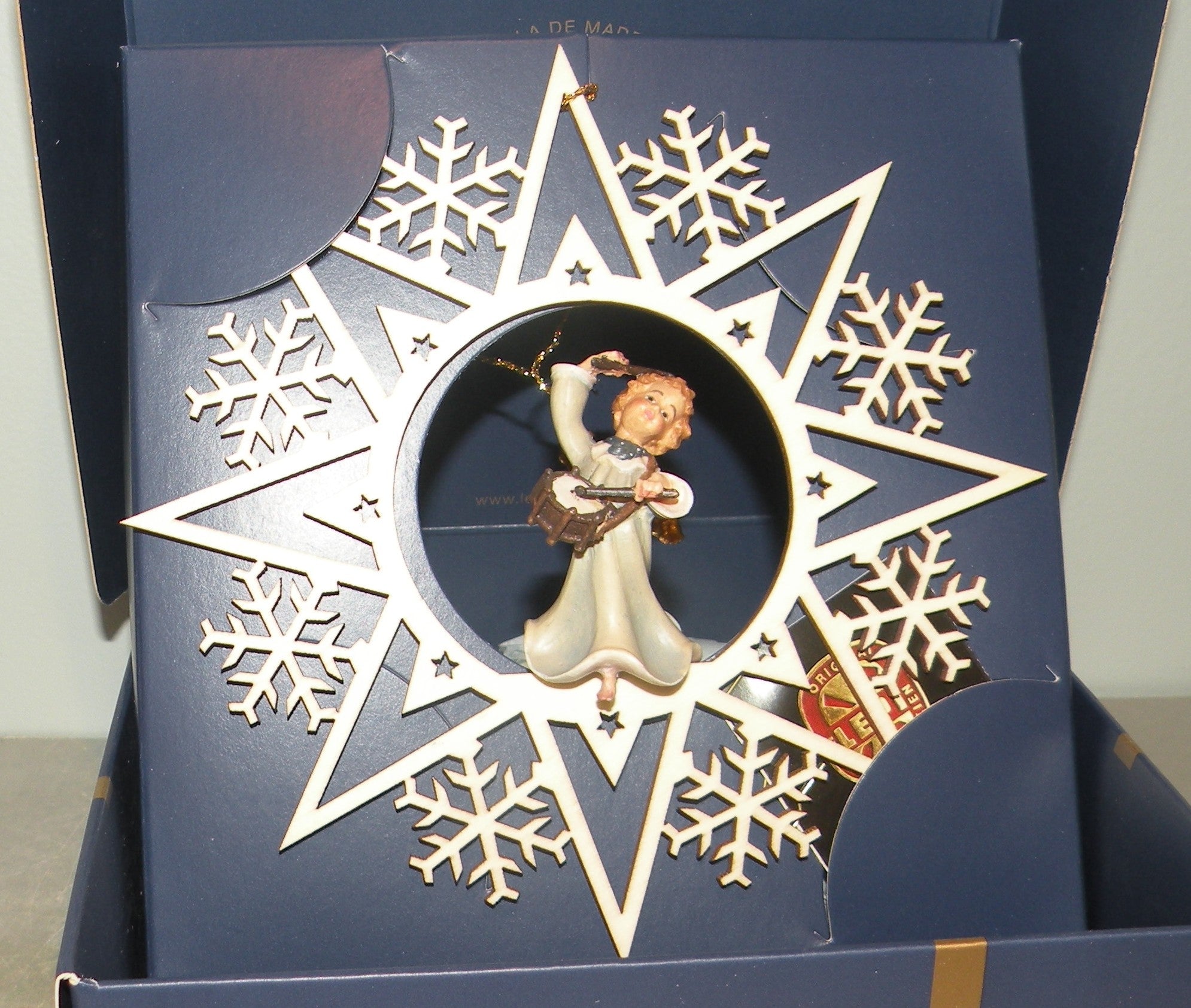Angel with Drum on a Star - 08001-G