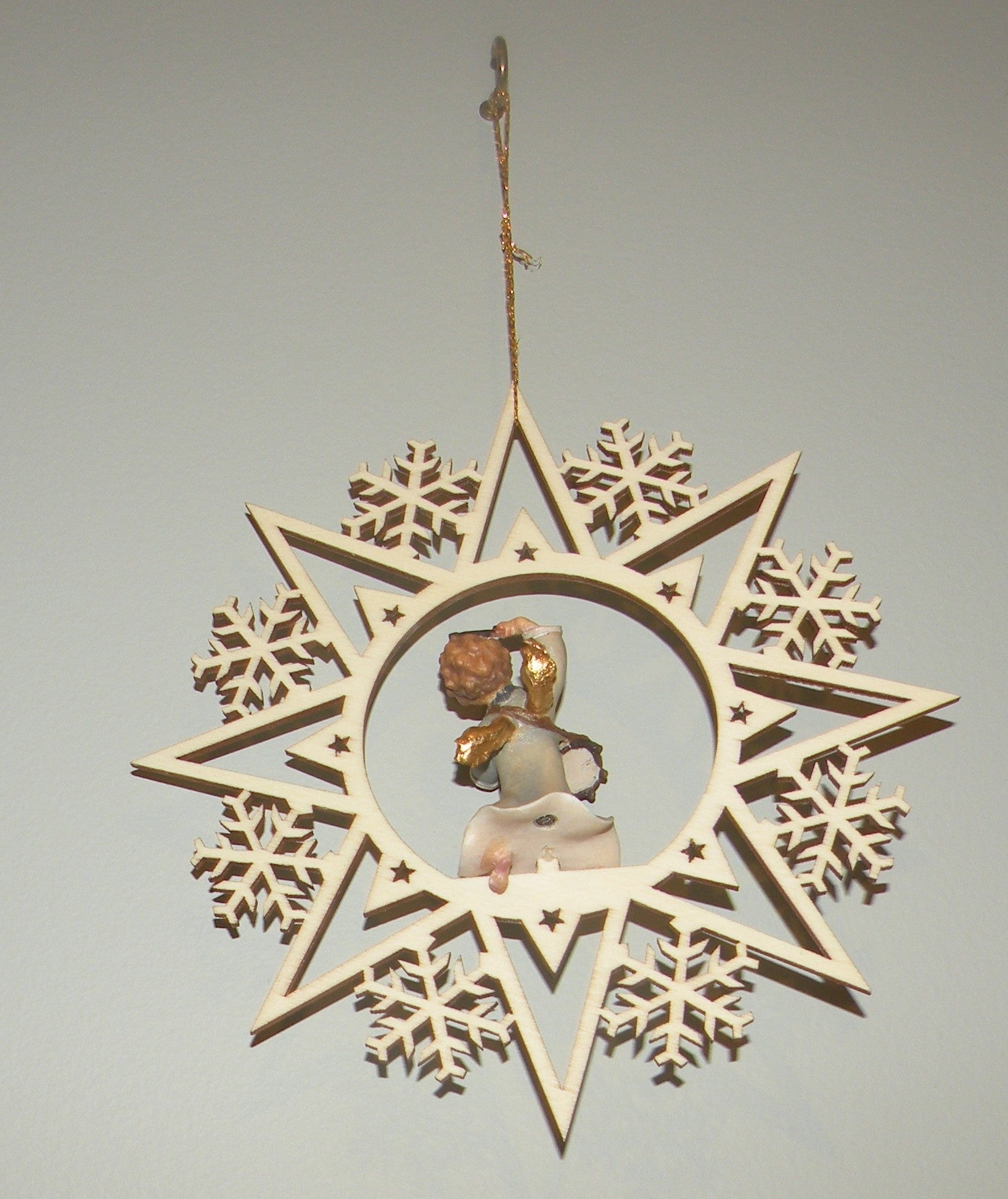 Angel with Drum on a Star - 08001-G
