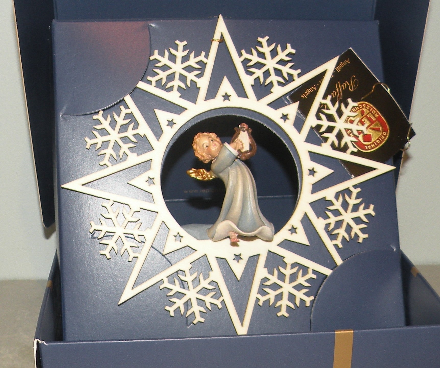 Angel with Lyra on a Star - 08001-L