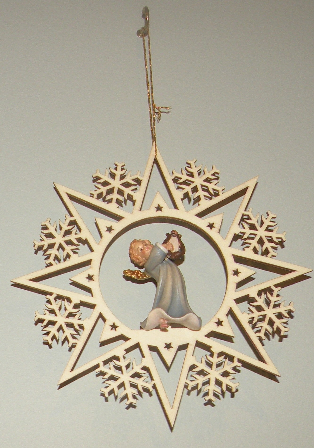 Angel with Lyra on a Star - 08001-L
