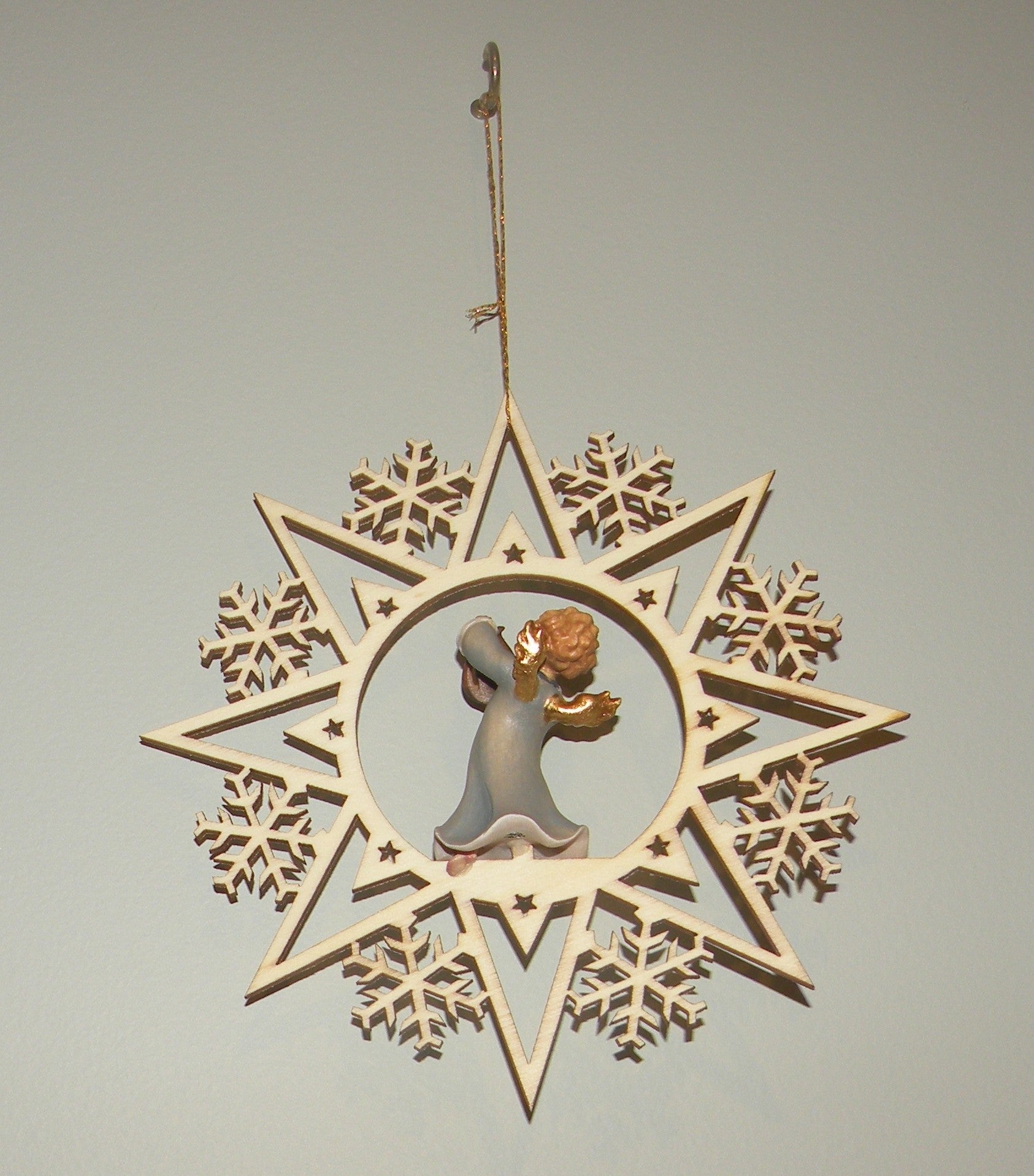 Angel with Lyra on a Star - 08001-L