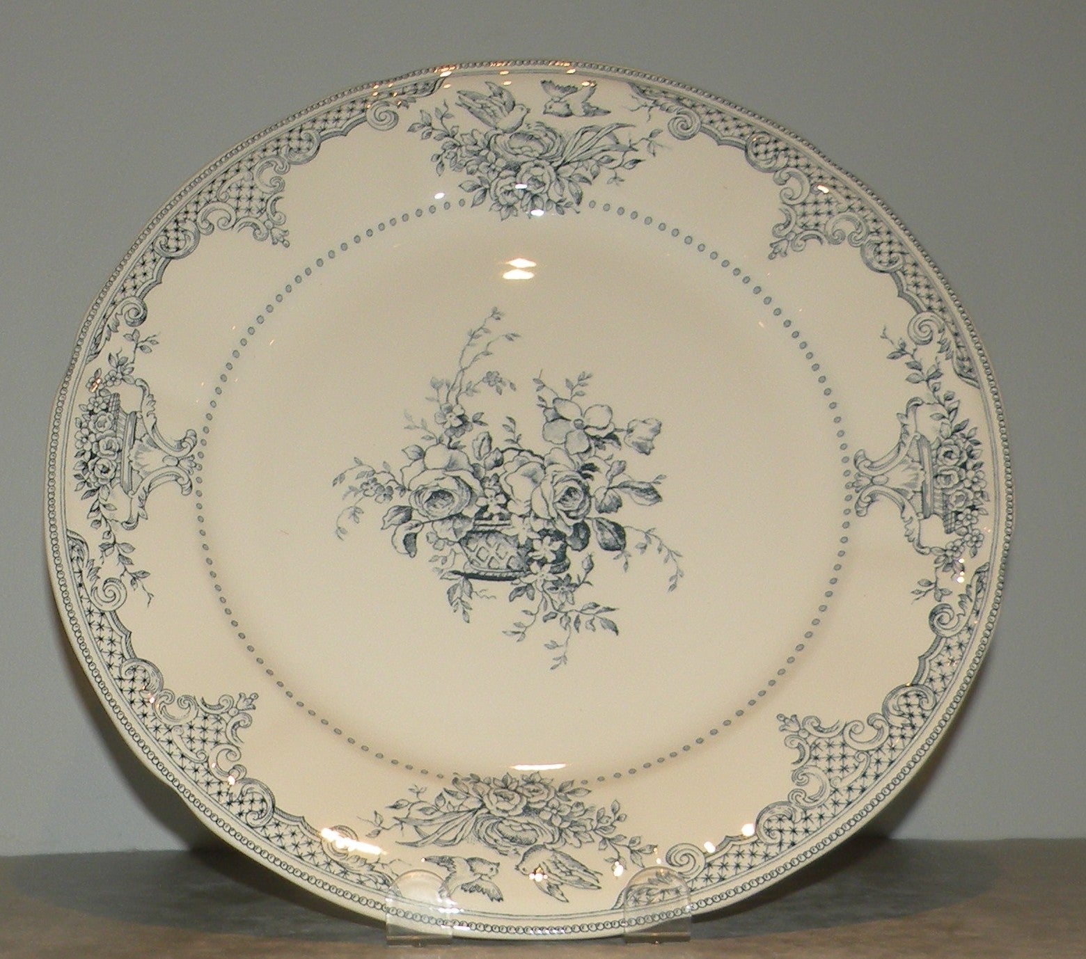 Dinner Plate Fleurs , Les Depareillees in Blue