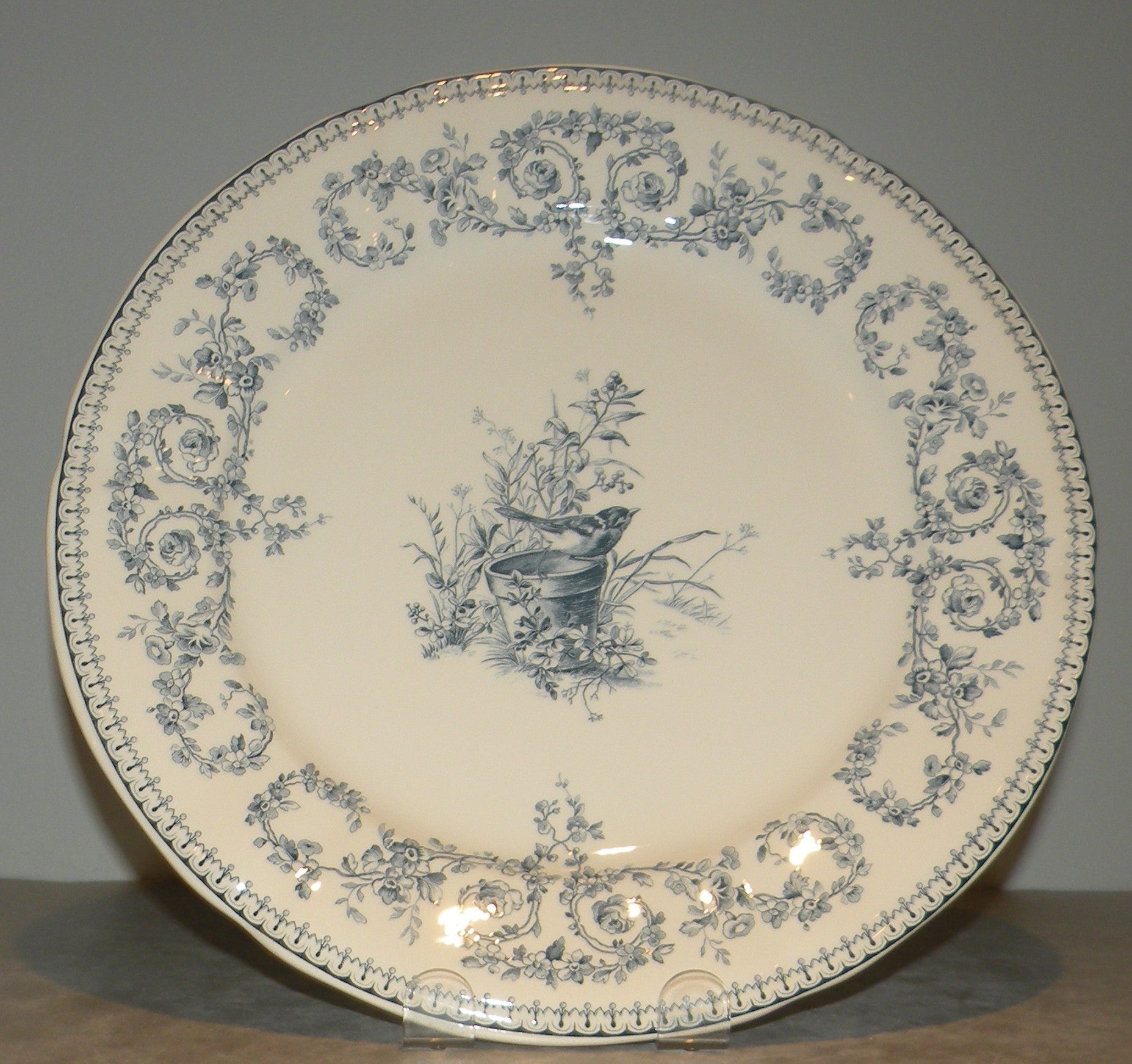 Dinner Plate Oiseau , Les Depareillees in Blue