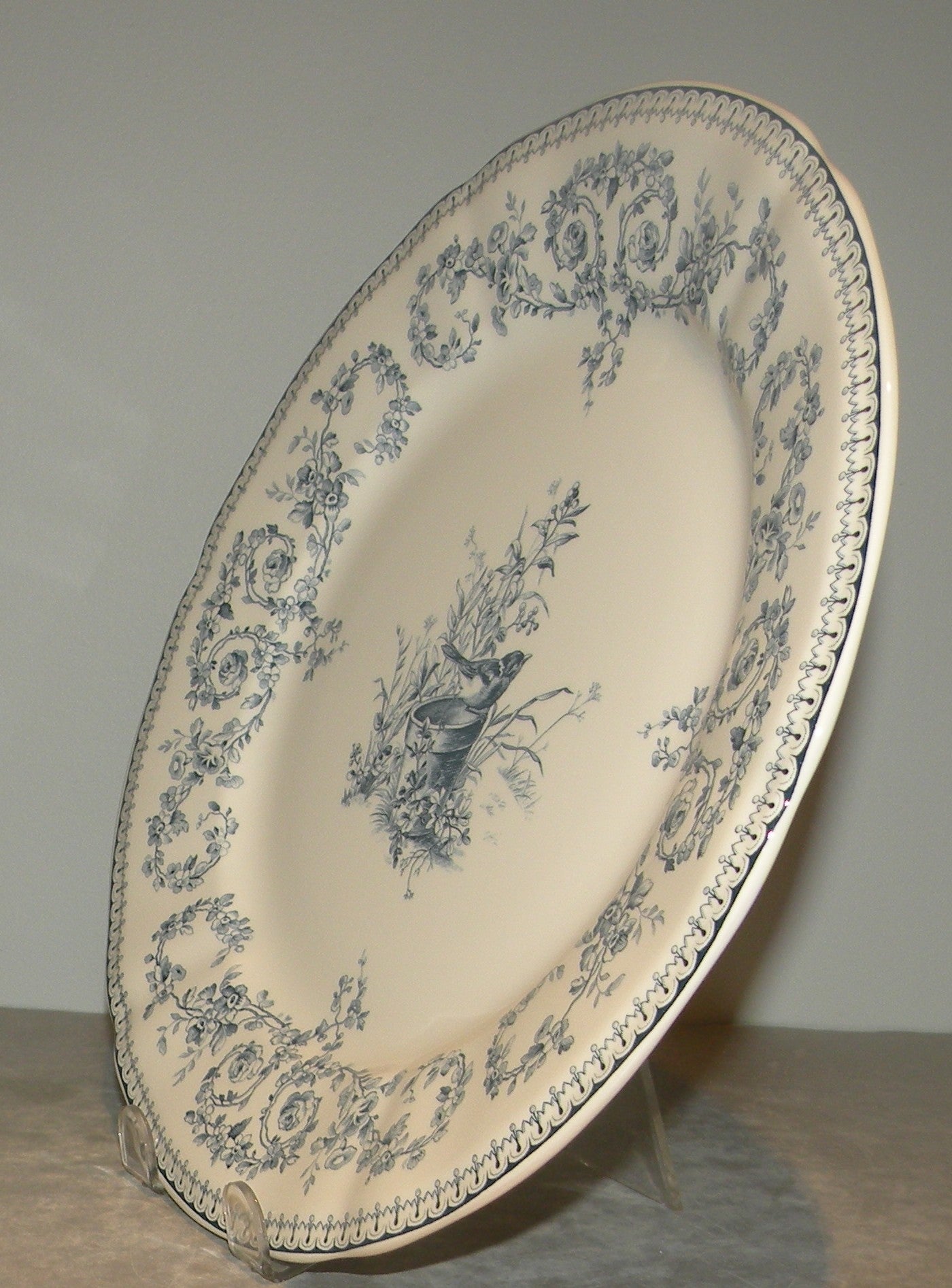 Dinner Plate Oiseau , Les Depareillees in Blue