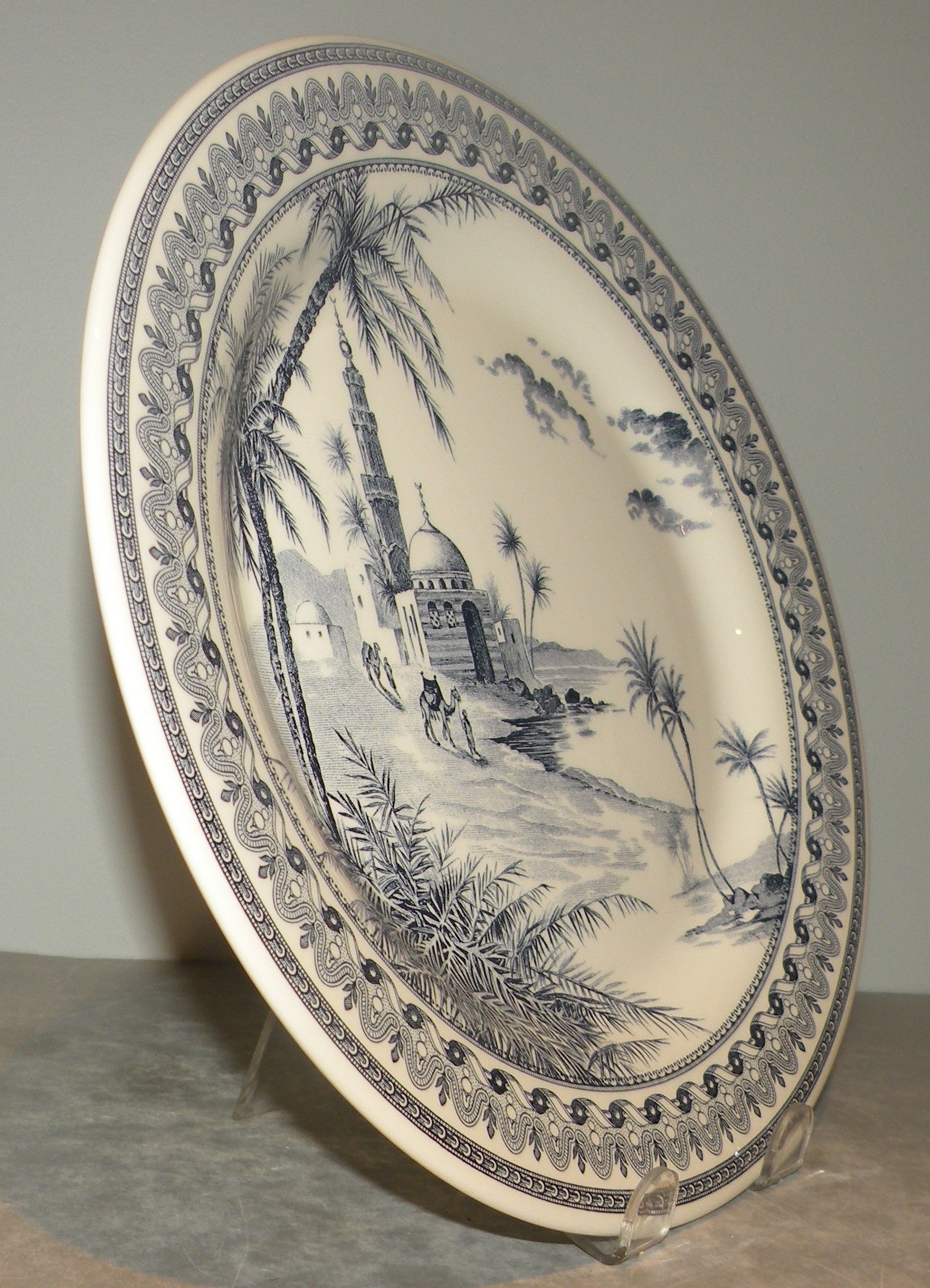 Dinner Plate Vue d'Orient , Les Depareillees in Blue