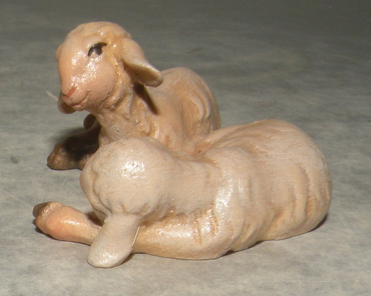 Couple of lambs lying down  ( 21284 ) ,   Folkloristic