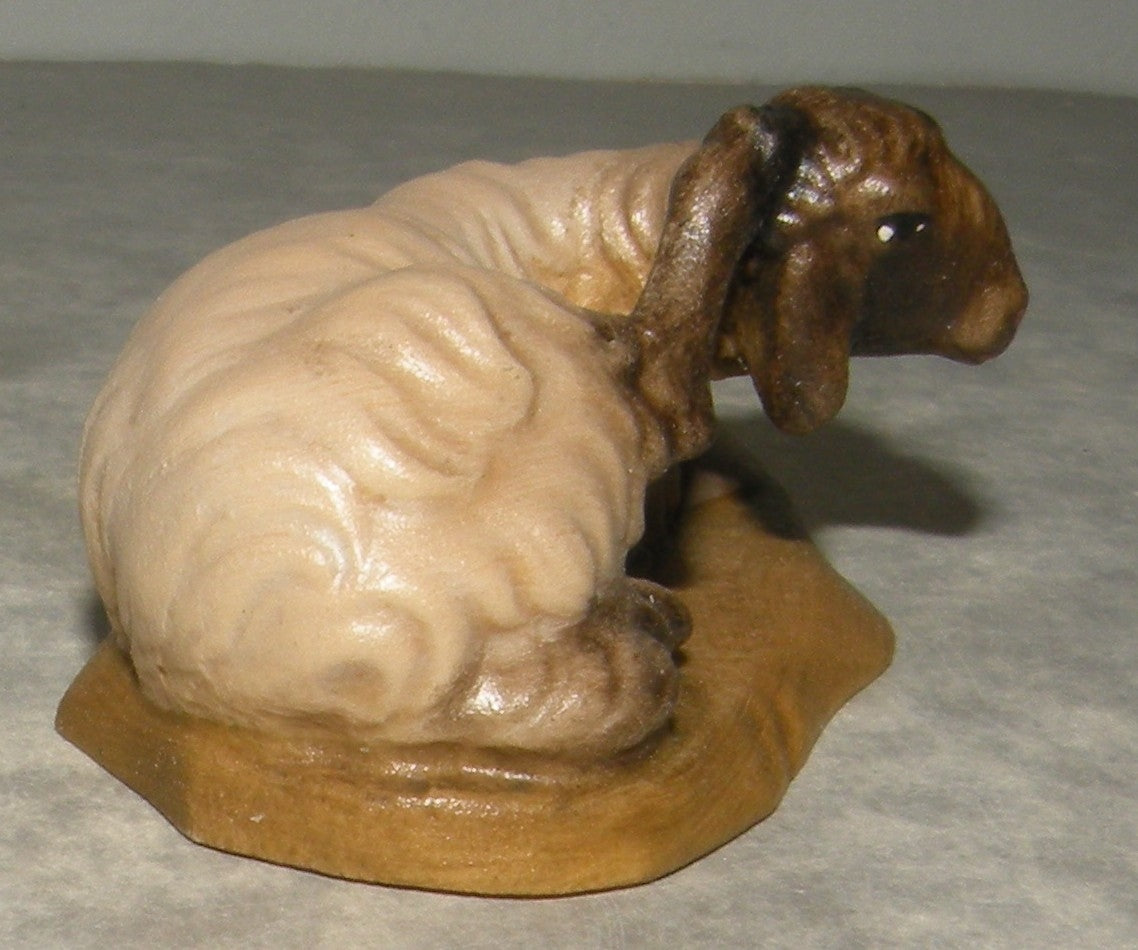 Sheep lying-down Black Head  ( 21210-S )  ,   Rustic