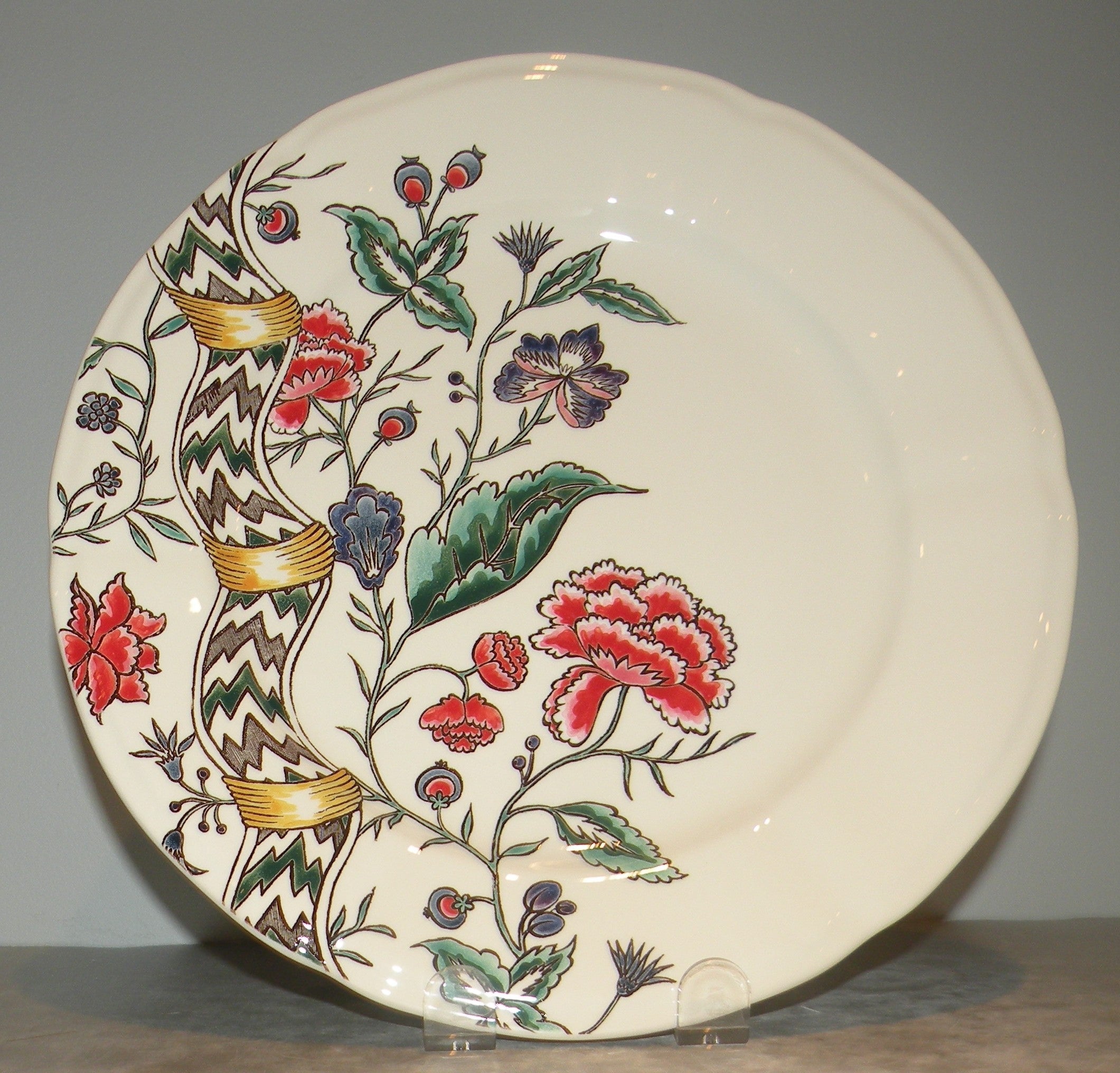 Dinner Plate , Dominote Hand Painted