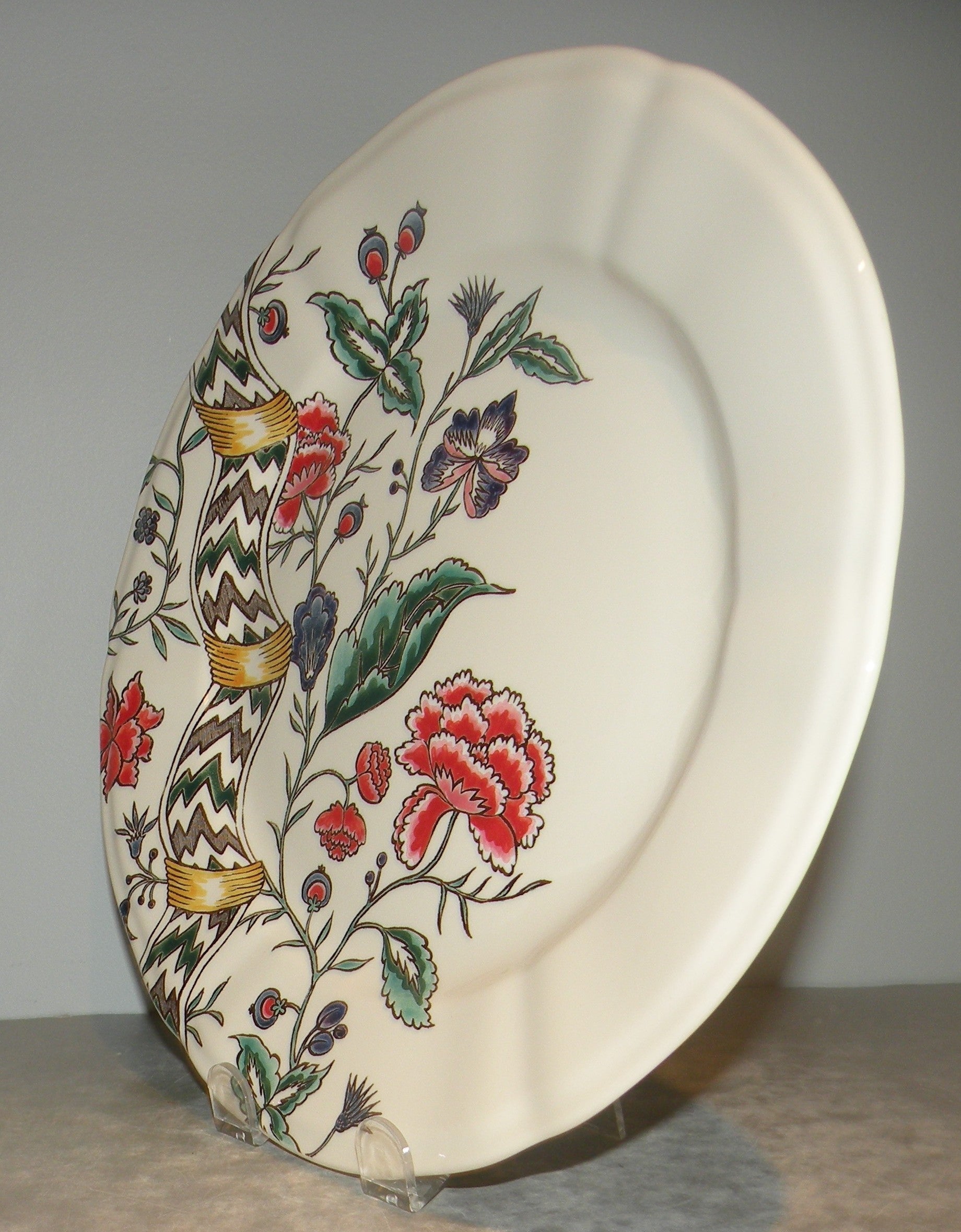 Dinner Plate , Dominote Hand Painted