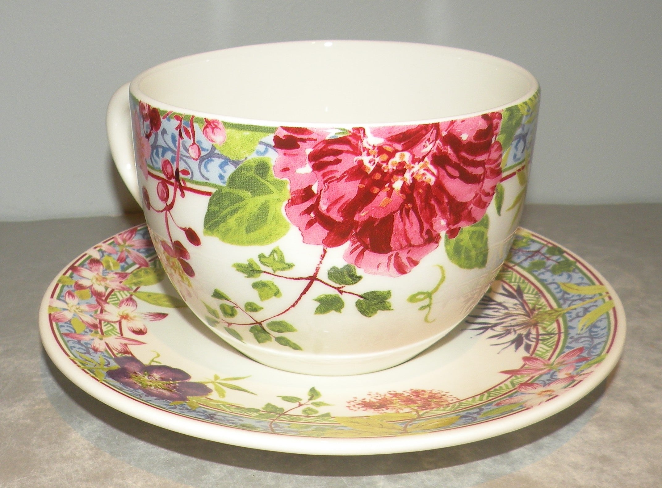 Jumbo Breakfast Cup & Saucer, Millefleurs