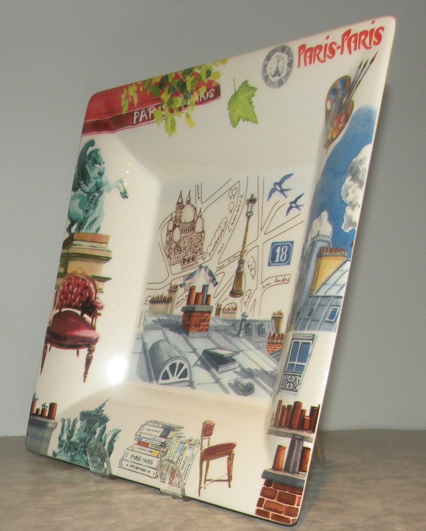 Extra Large Square Candy Tray, Paris-Paris
