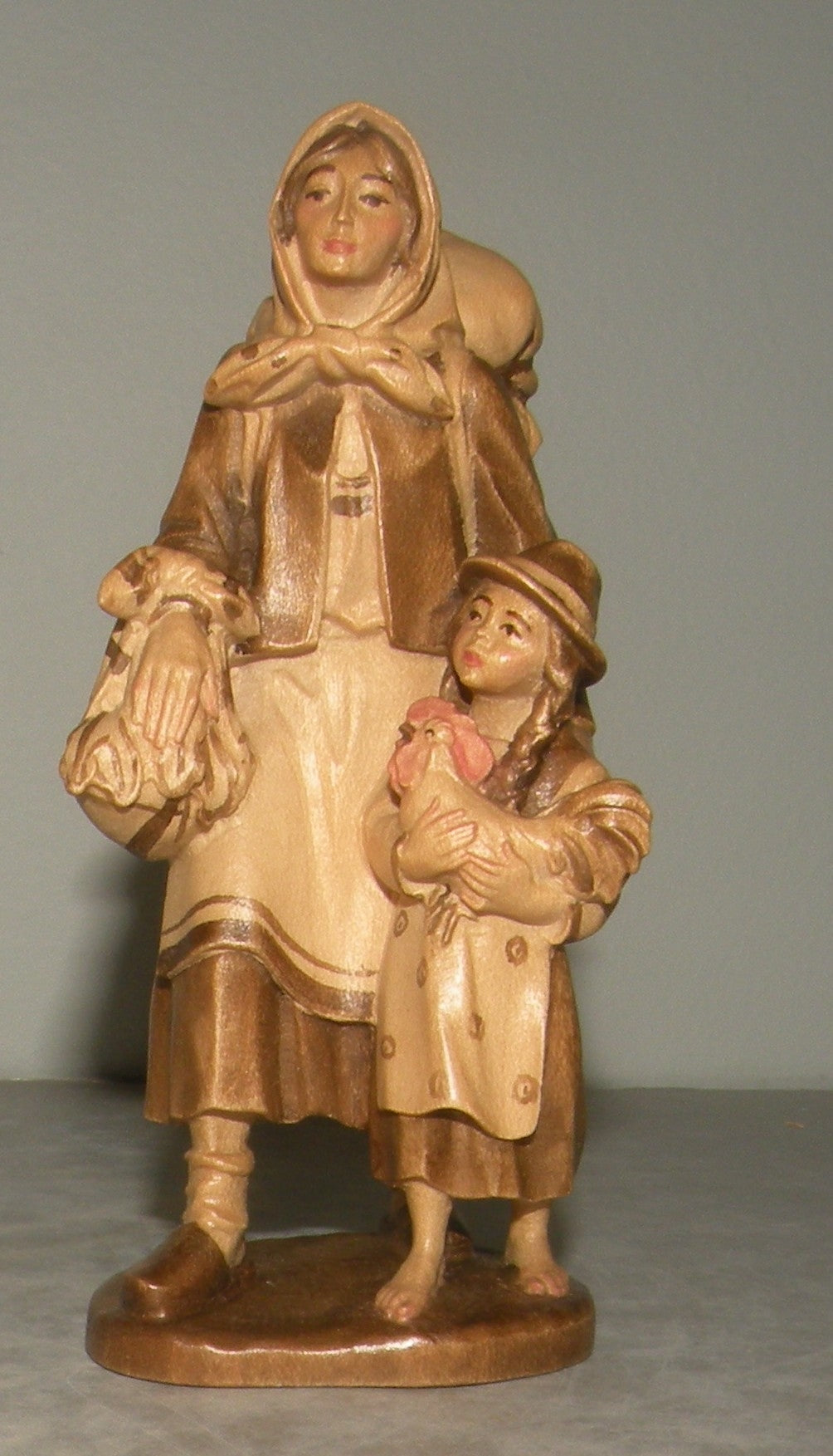 Woman with Girl , Rustic ZF Finish