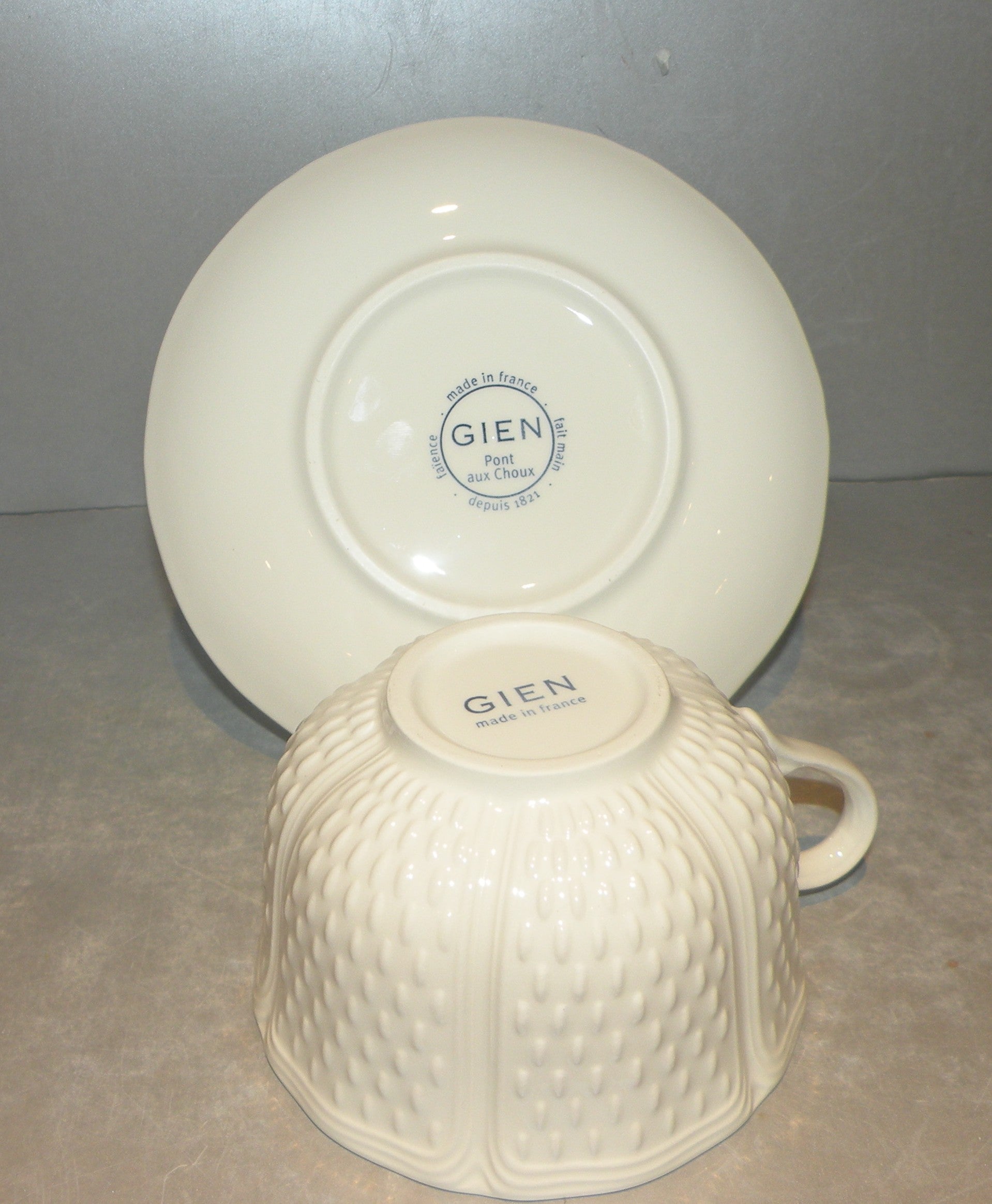 Breakfast Cup & Saucer, Pont Aux Choux White