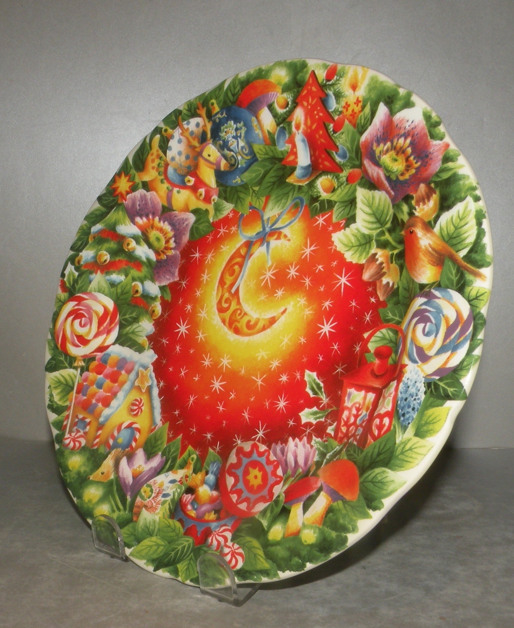Dessert Plate Noel Red 2017