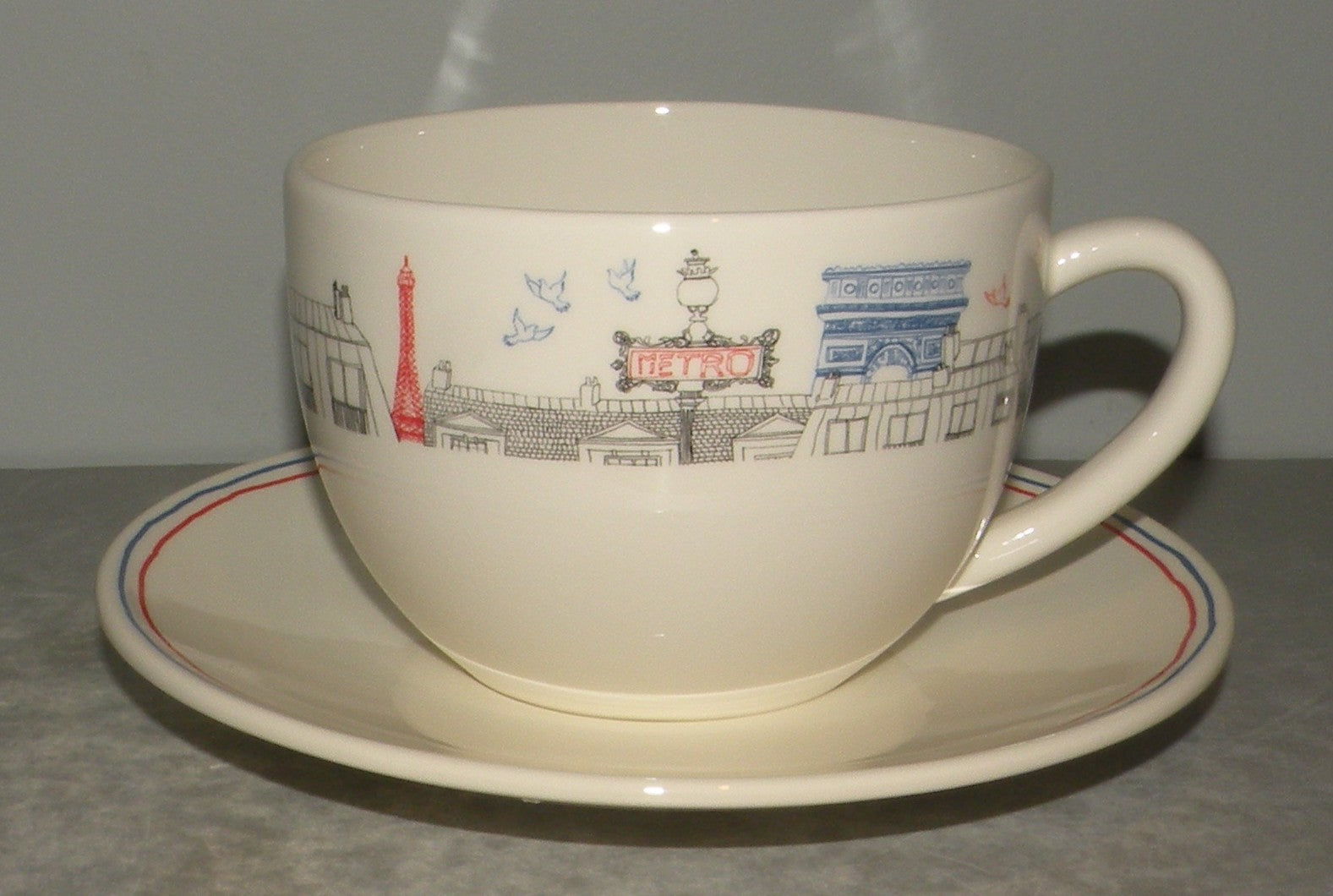 Jumbo Breakfast Cup & Saucer  Ca c'est Paris