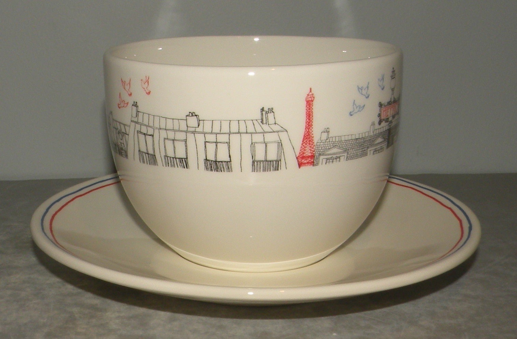 Jumbo Breakfast Cup & Saucer  Ca c'est Paris