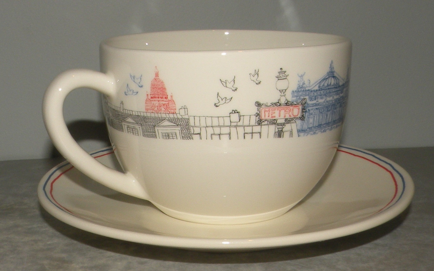 Jumbo Breakfast Cup & Saucer  Ca c'est Paris