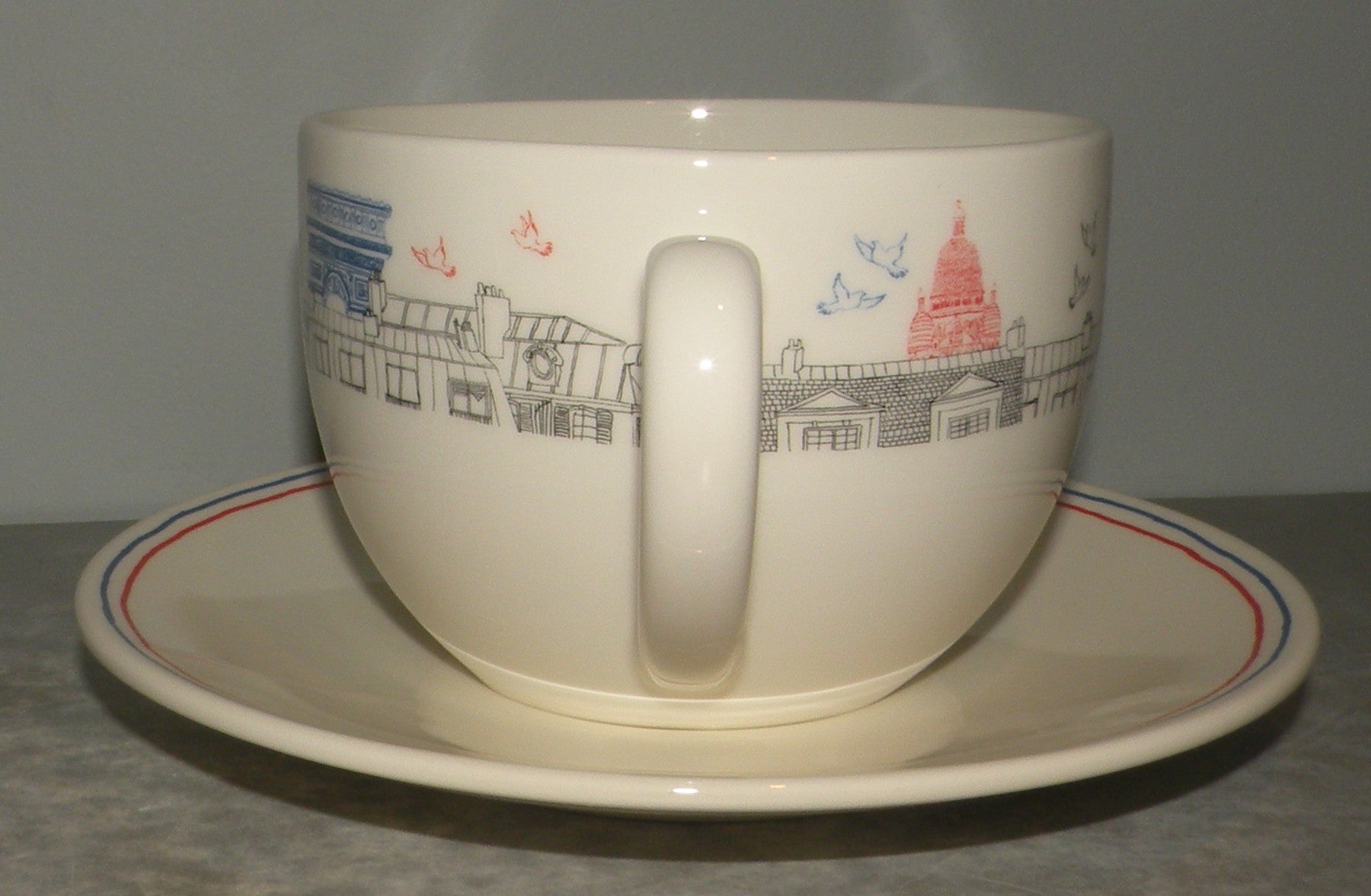 Jumbo Breakfast Cup & Saucer  Ca c'est Paris