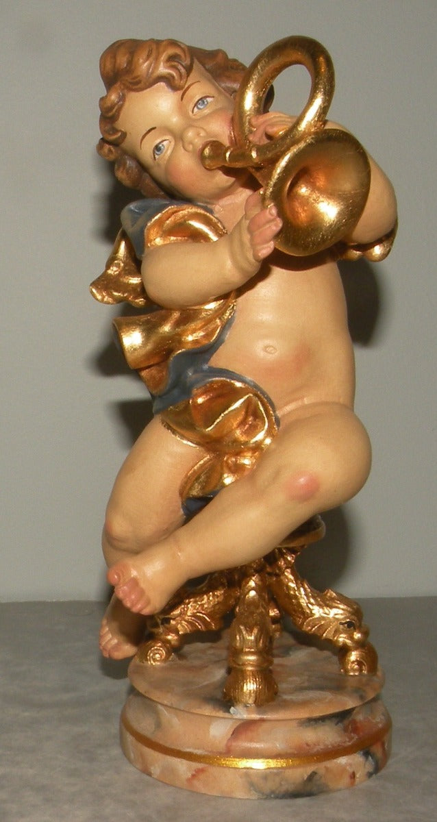 Sitting angel with horn, 10250, Angels
