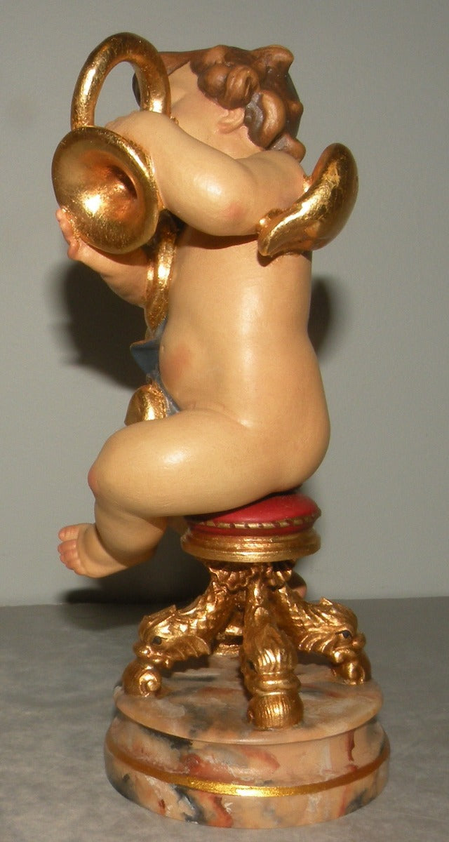 Sitting angel with horn, 10250, Angels