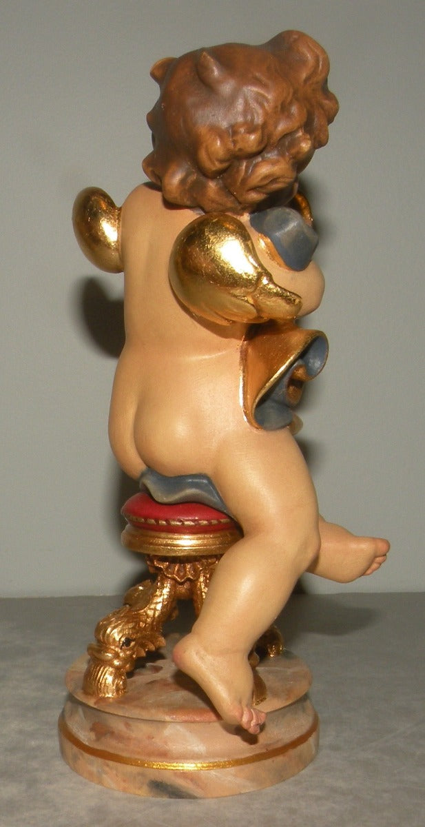 Sitting angel with horn, 10250, Angels