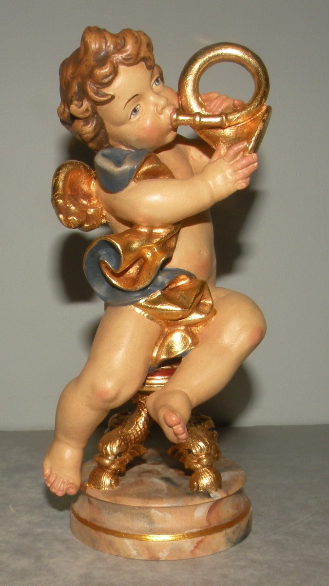 Sitting angel with horn, 10250, Angels