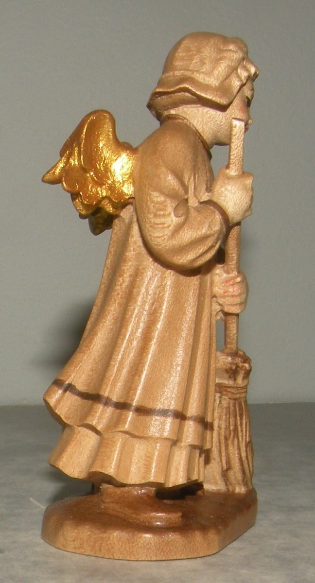 Angel with Broom , Rustic ZF Finish