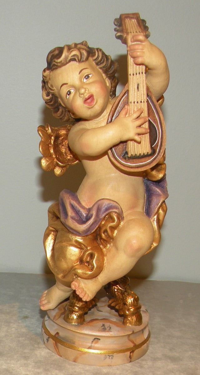 Sitting angel with mandolin, 10250-B, Angels