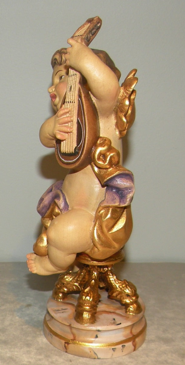 Sitting angel with mandolin, 10250-B, Angels