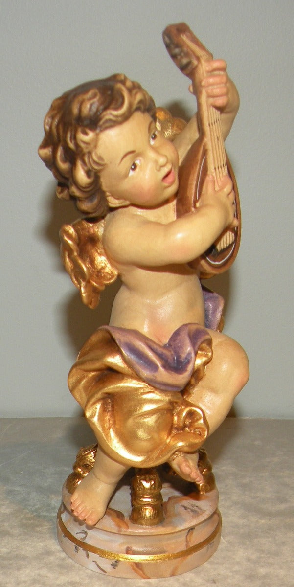 Sitting angel with mandolin, 10250-B, Angels