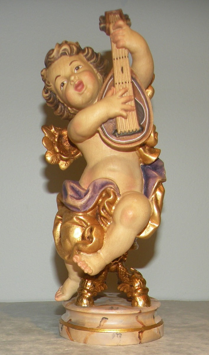 Sitting angel with mandolin, 10250-B, Angels