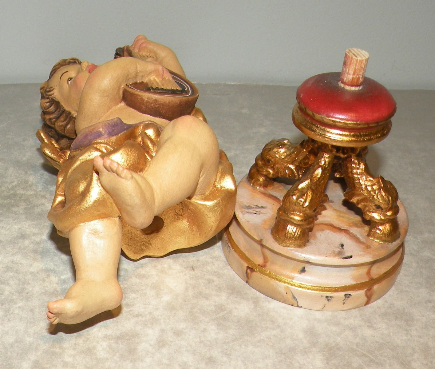 Sitting angel with mandolin, 10250-B, Angels