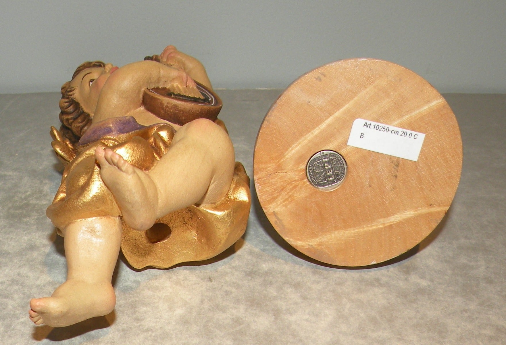 Sitting angel with mandolin, 10250-B, Angels