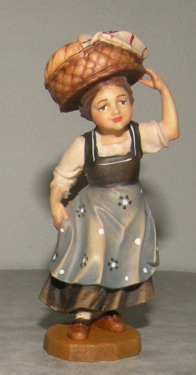 Child with bread basket, Rustic