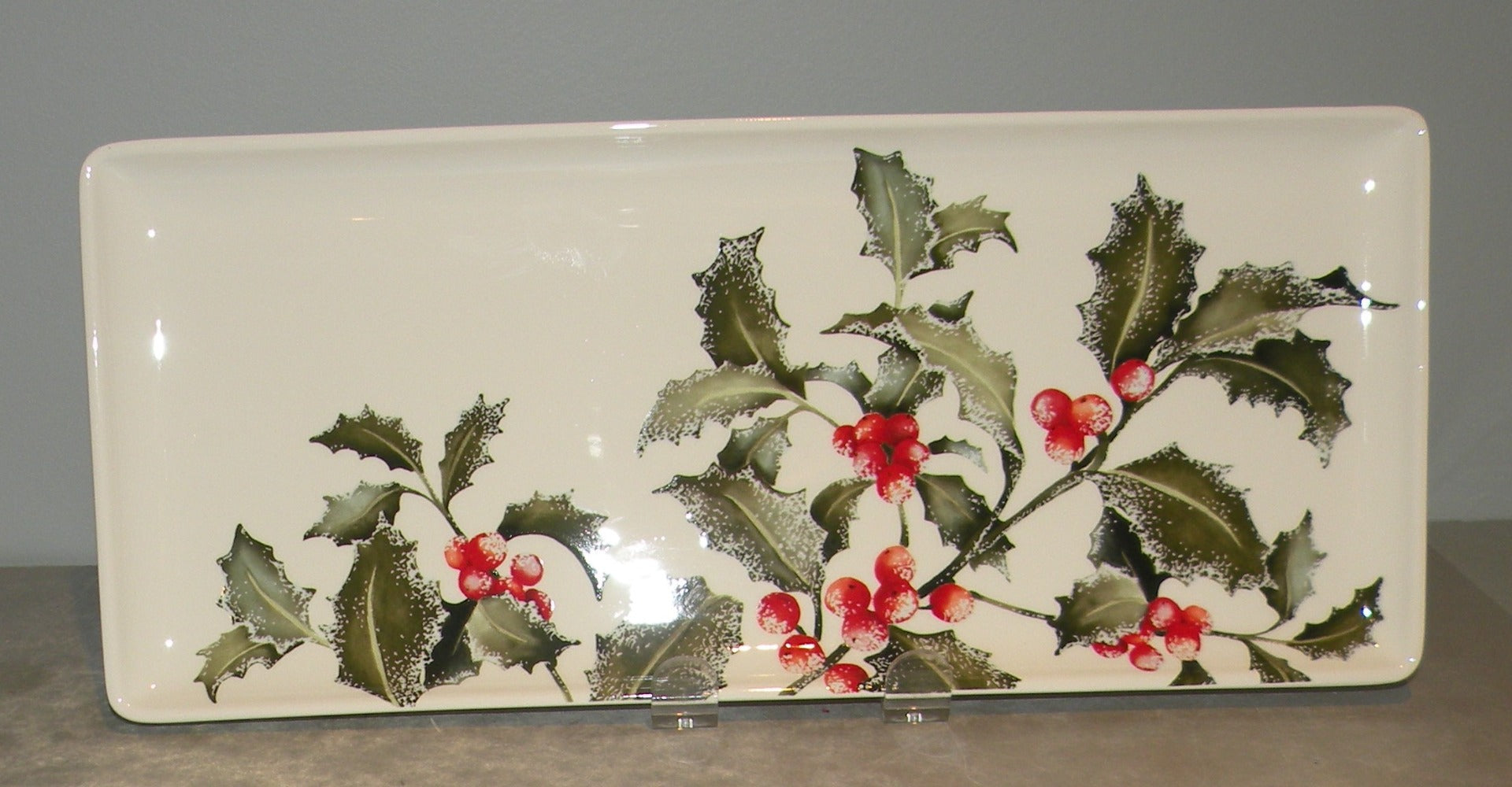 Oblong Serving Tray, Holly