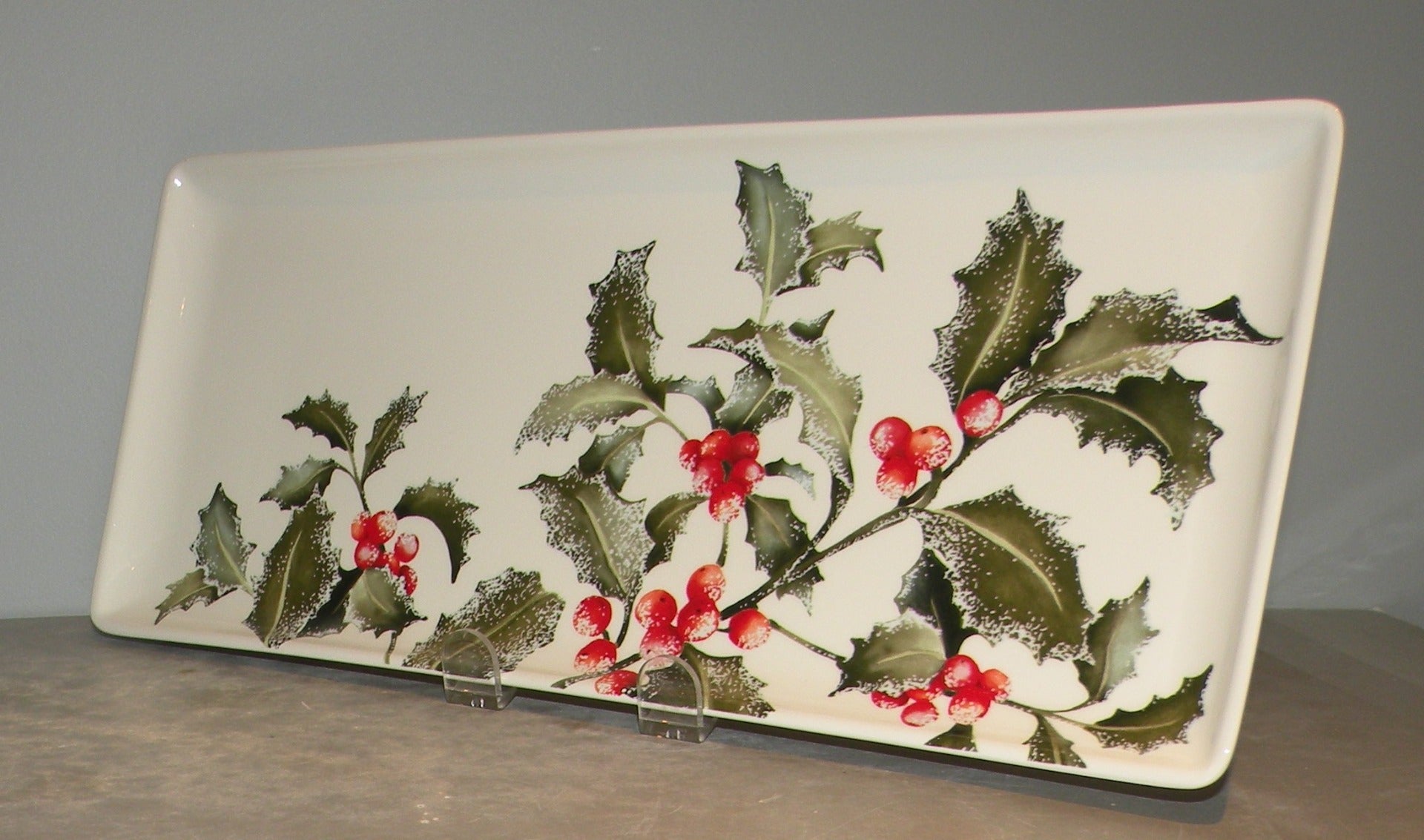 Oblong Serving Tray, Holly