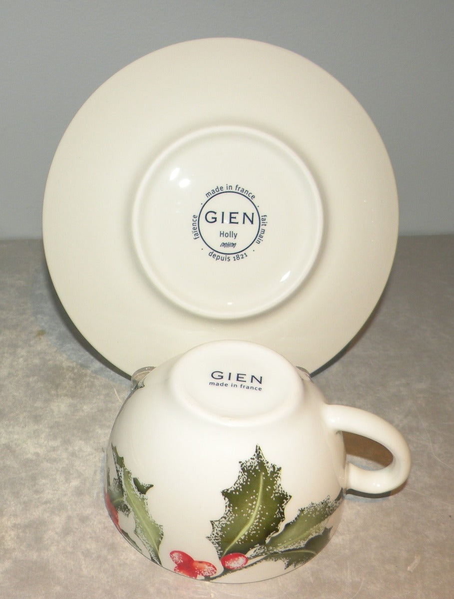 Tea Cup & Saucer, Holly