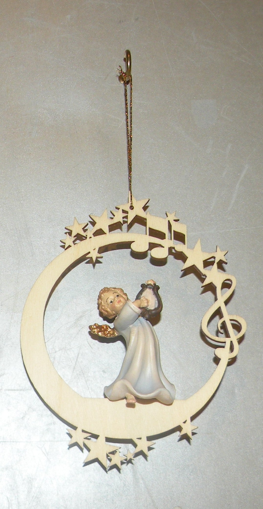 Angel with Lyra On The Moon & Stars - 08000 - L