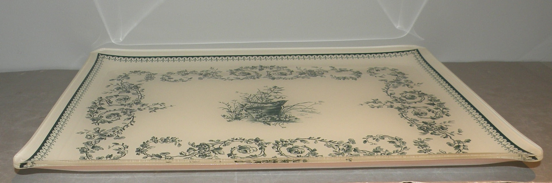acrylic serving tray small  Oiseau , Les Depareillees Vert