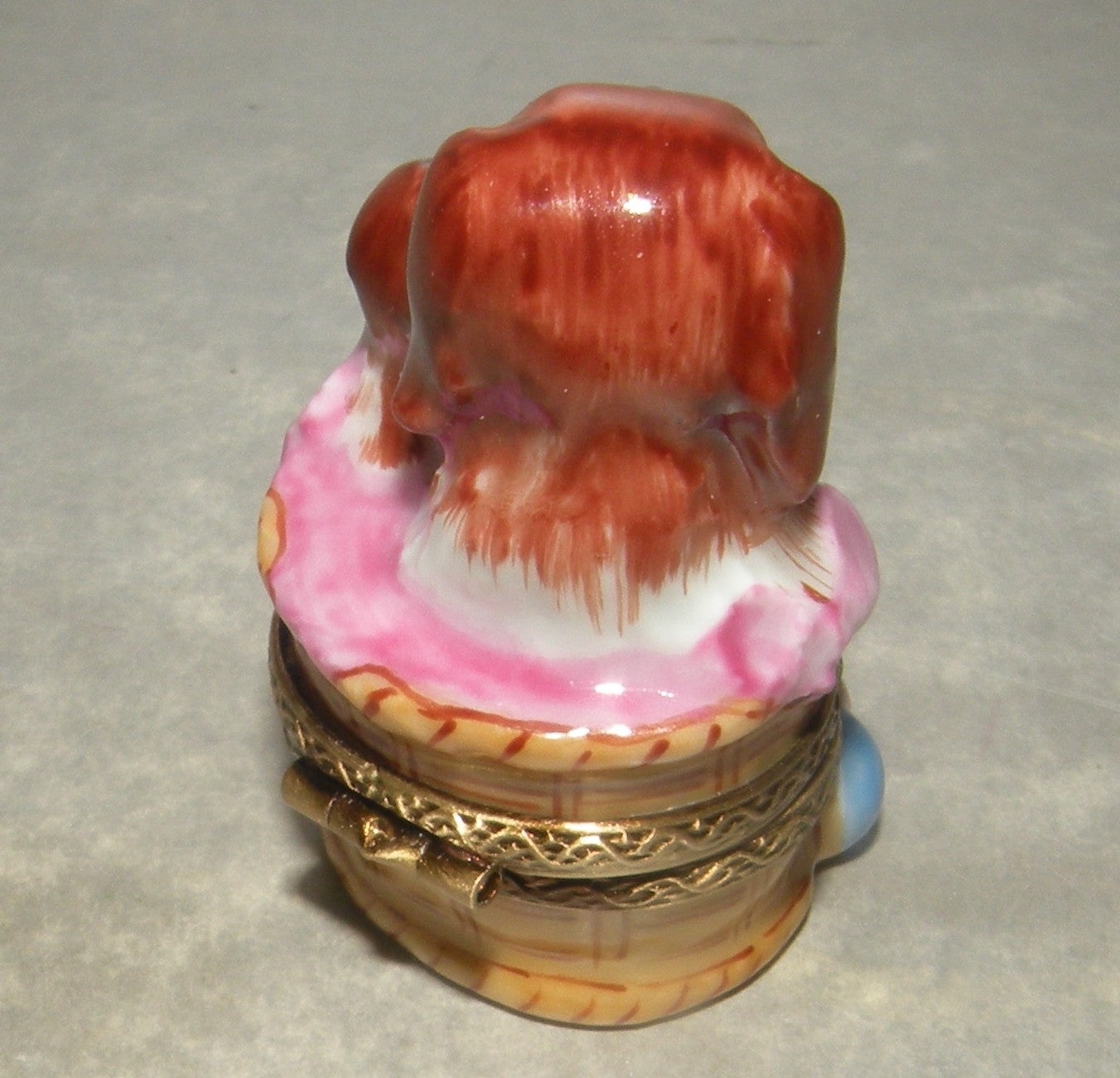 2 Dogs on a Basket , Limoges Box Number 44