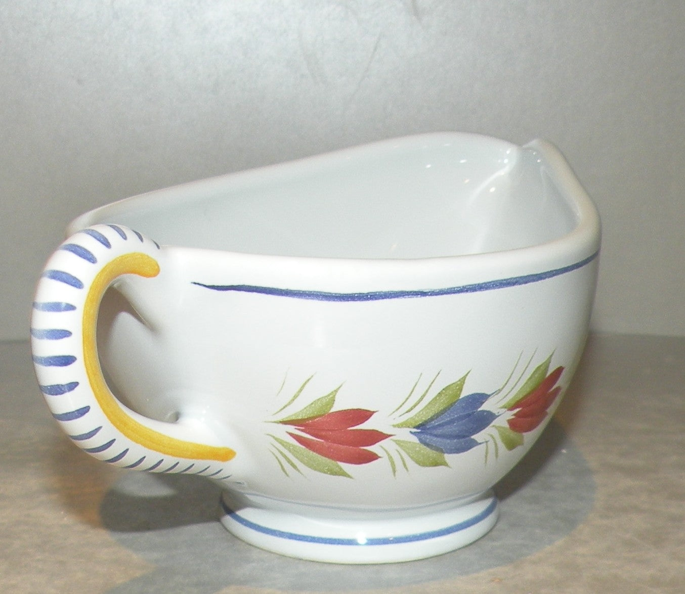 Sauce Boat with Lady , Mistral Blue