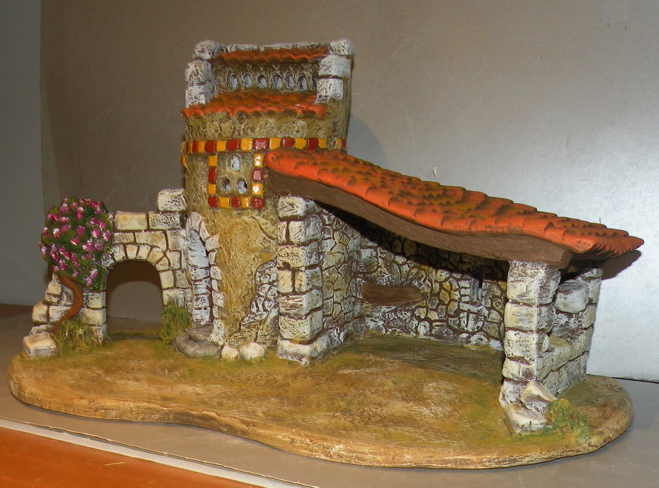 Dovecote porch, stable 1 slope ,  High Density Plaster  ( 704 ) ,  Fouque 6 or 9 Cm